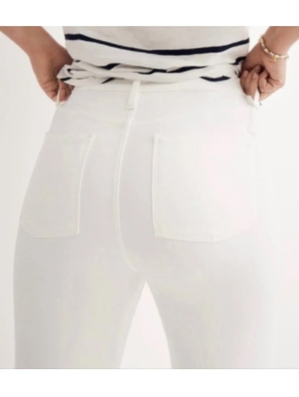 NWT Madewell White 9 Inch Mid Rise Skinny Jeans Button-Fly Sz 24
